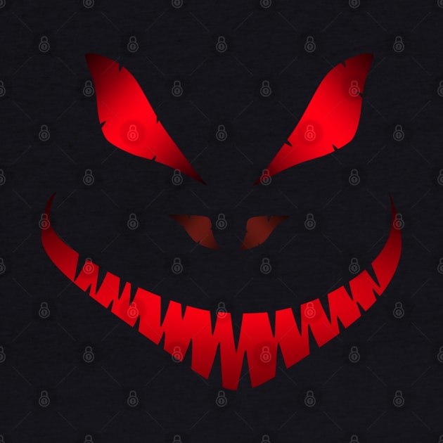 Halloween Scary Face Red by Nerd_art